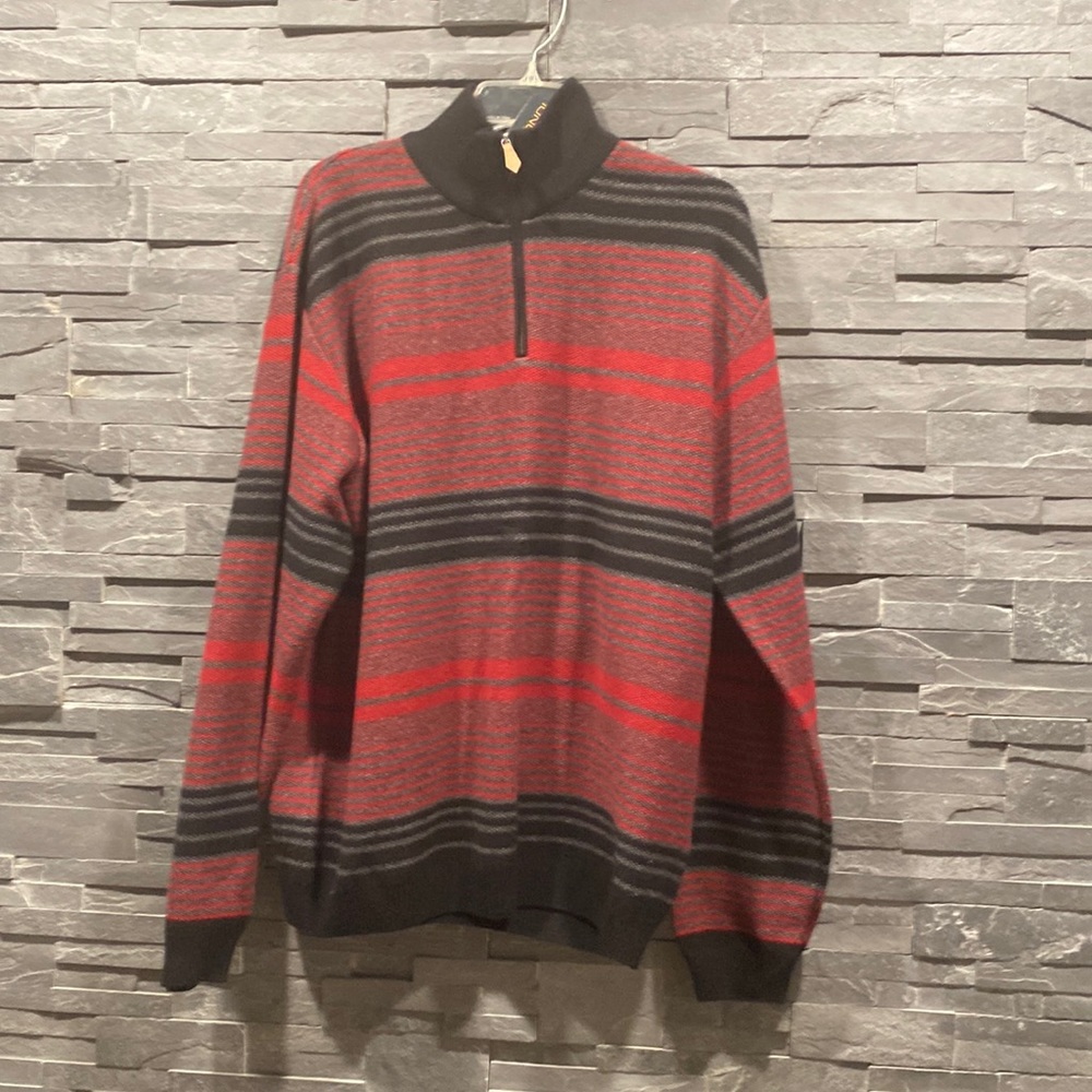 Belmondi Vintage made in Italy Cashmere/Wool/Angora Blend LS Quarter Zip Sweater